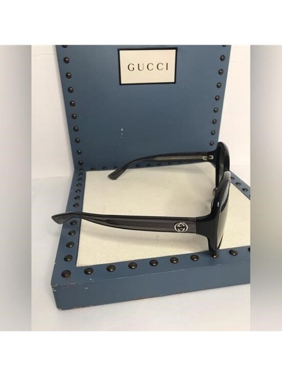 Gucci Women\'s GG0080SK 002 Black/Grey Fashion Sunglasses 61mm main image 4